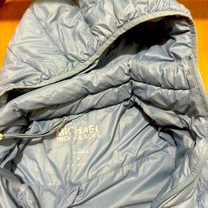 Light blue fitted hoodie Michael kors jacket